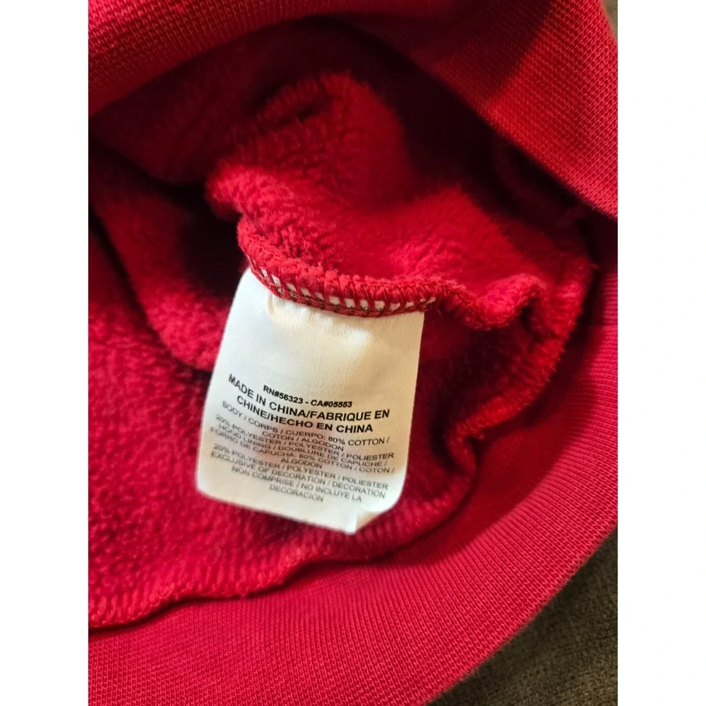 Nike Hoodie Mens Medium Air Jordan Jumpman Sleeve Spellout Red Sweatshirt Fleece
